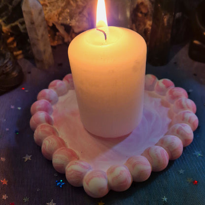 Rose Marble Heart Bubble Tray