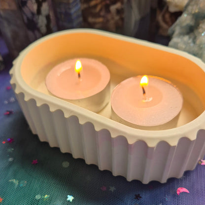 Ribbed Oval Trinket Dish