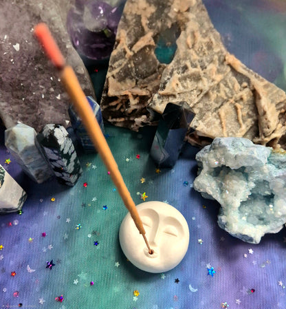Moon Face Incense Holder