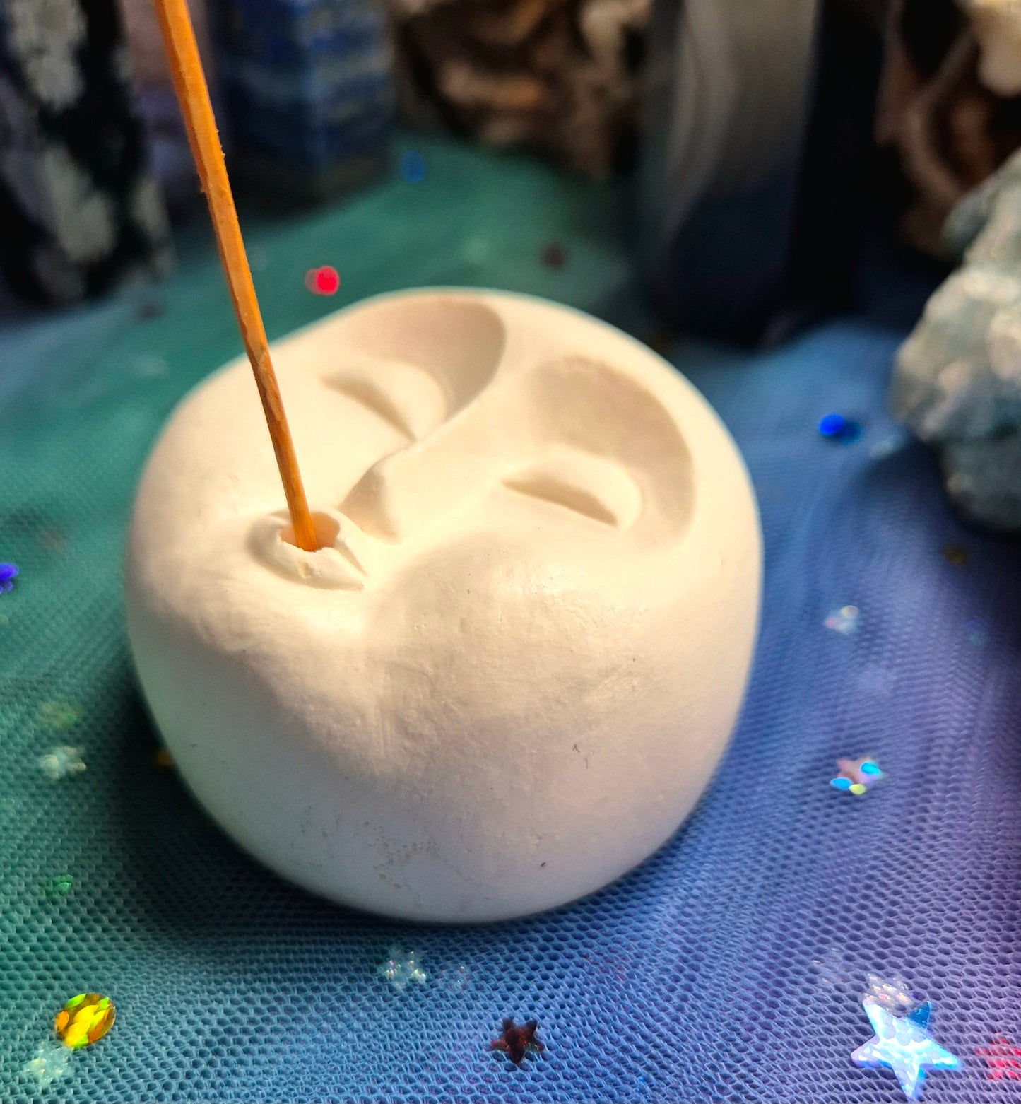 Moon Face Incense Holder