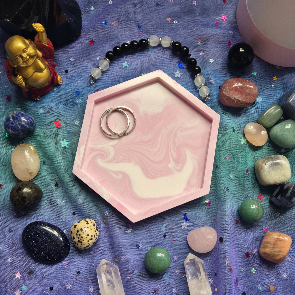 Simple two-colour resin tray